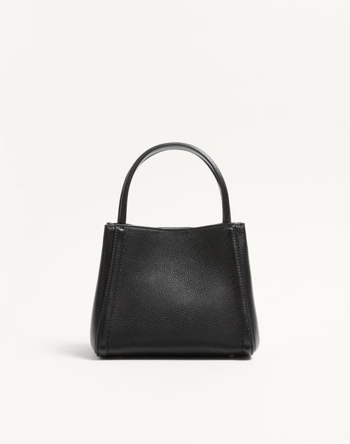 Valentino Garavani - Valentino Garavani Alltime Small Handbag In Grainy Calfskin - Black - Woman - Top Handle Bags